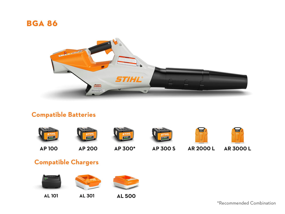 STIHL BGA 86 Cordless Leaf Blower - Tool Only