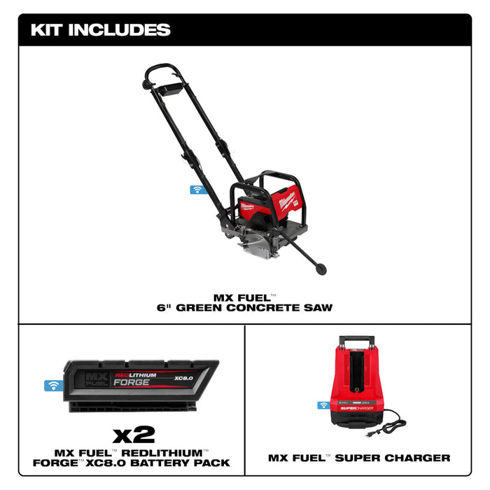 Milwaukee MX FUEL™ 6" Green Concrete Saw Kit