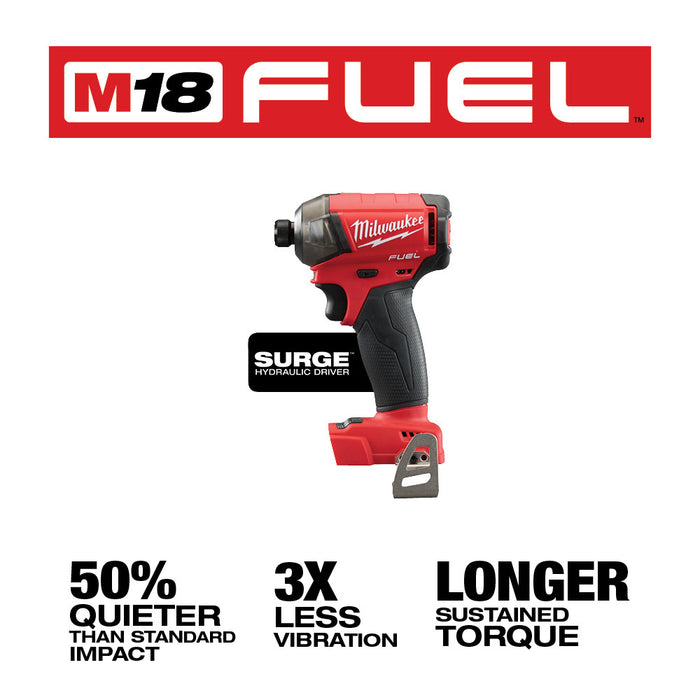 Milwaukee M18 FUEL Cordless SURGE 1/4" Hex Hydraulic Driver  - Tool Only