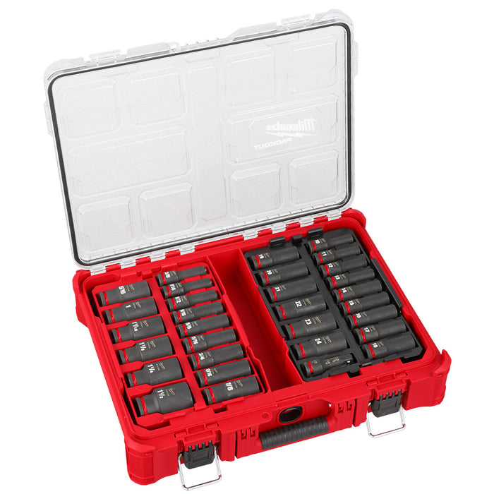 Milwaukee 31 pc. SHOCKWAVE Impact Duty 1/2” Drive PACKOUT Socket Set