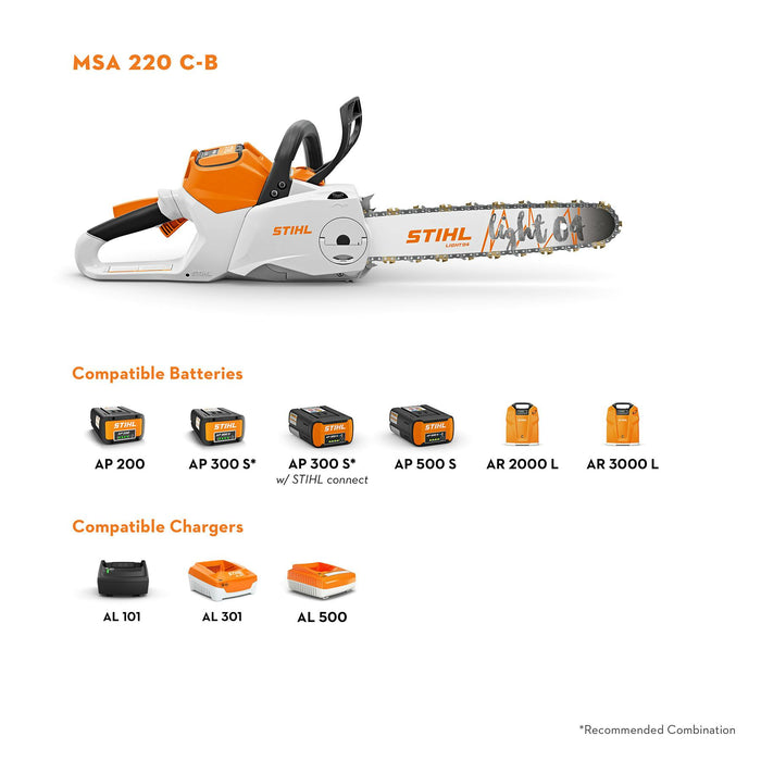 STIHL MSA 220 C-B 36V 14" Cordless Chainsaw (AP System) - Tool Only