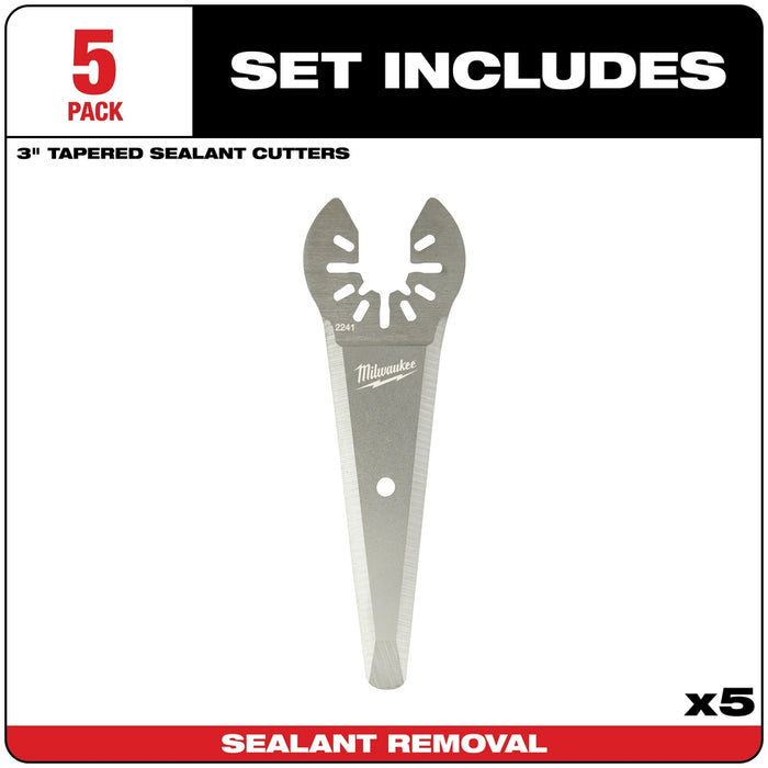 Milwaukee OPEN-LOK Tapered Sealant Cutting Blades (5 Pack)