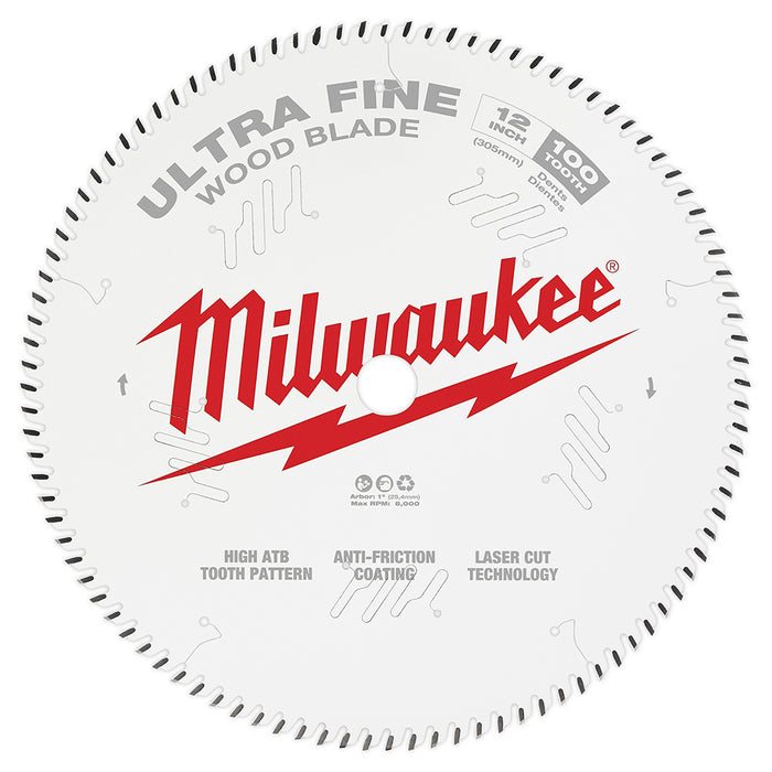 Milwaukee 12" x 100T Ultra Fine Finish Circular Saw Blade