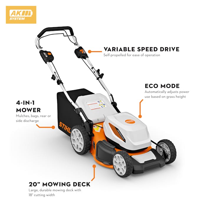 STIHL RMA 348V Self Propelled Cordless Lawn Mower Kit