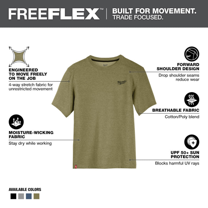 Milwaukee FREEFLEX™ Hybrid Short Sleeve Work T-Shirt