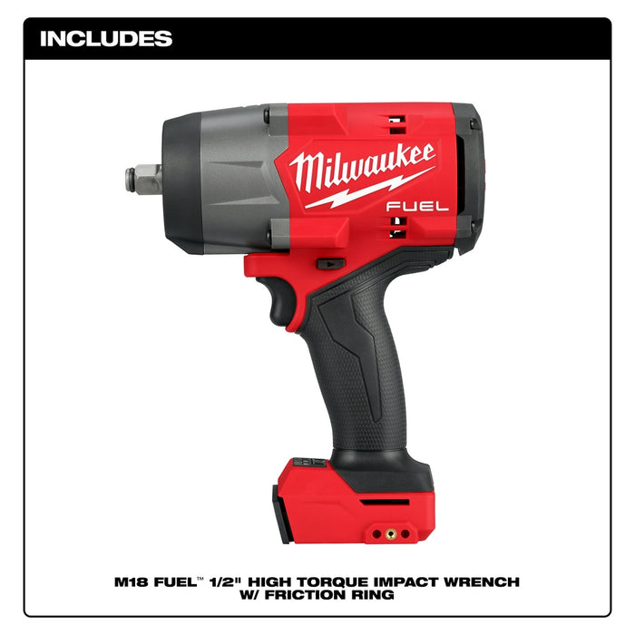 Milwaukee M18 FUEL 1/2" High Torque Impact Wrench w/ Friction Ring - Tool Only