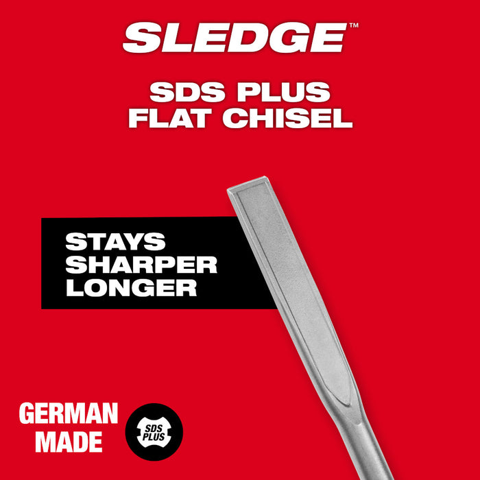 Milwaukee SDS Plus SLEDGE™ Flat Chisel - 3/4" x 10"