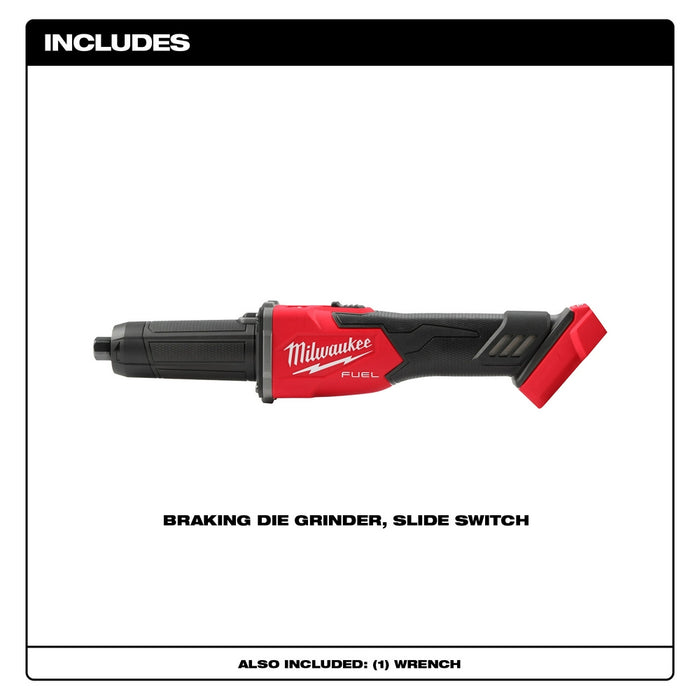 Milwaukee M18 FUEL™ Braking Die Grinder w/ Slide Switch