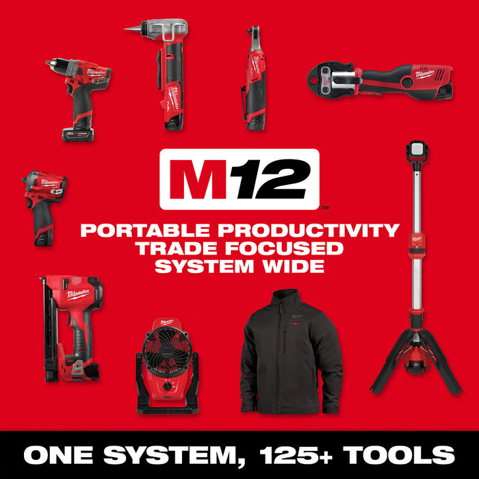 Milwaukee M12 FUEL 1/4" Right Angle Die Grinder - Tool Only