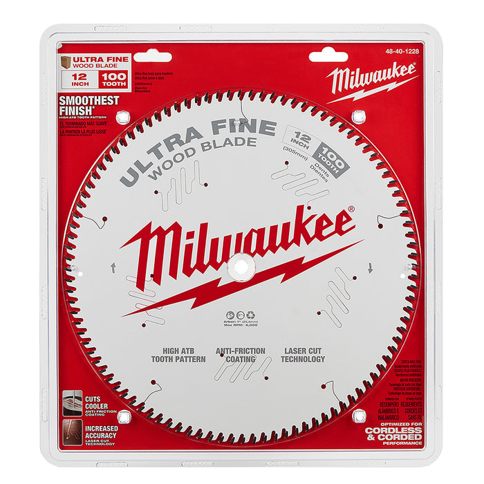 Milwaukee 12" x 100T Ultra Fine Finish Circular Saw Blade
