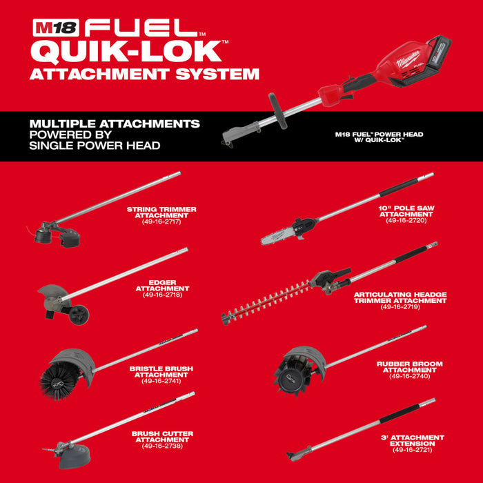 Milwaukee M18 FUEL Cordless String Trimmer Kit with QUIK-LOK Attachment Capability