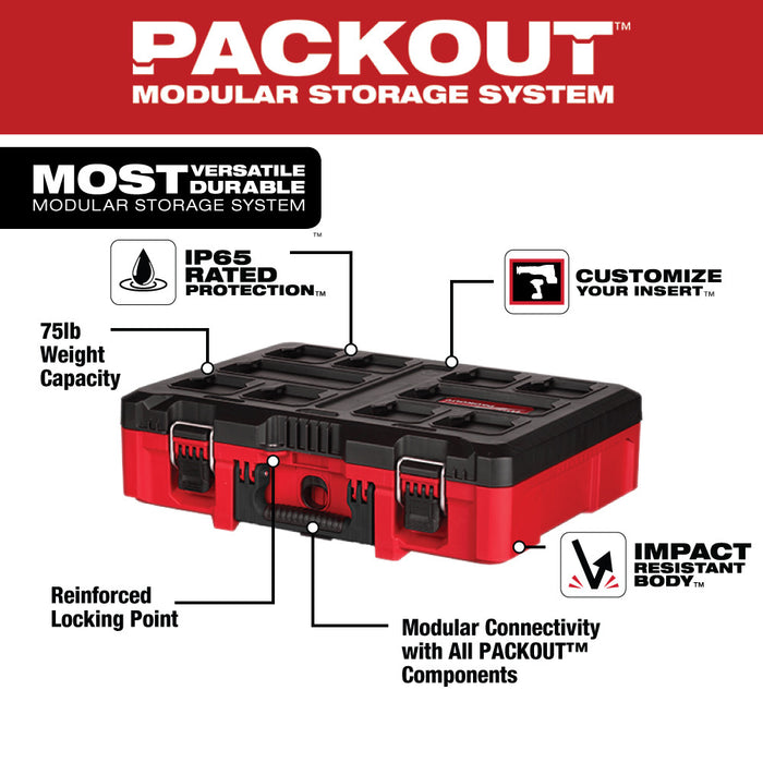 Milwaukee PACKOUT Tool Case with Foam Insert