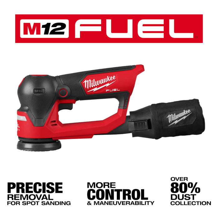 Milwaukee M12 FUEL™ 3" Random Orbital Detail Sander - Tool Only