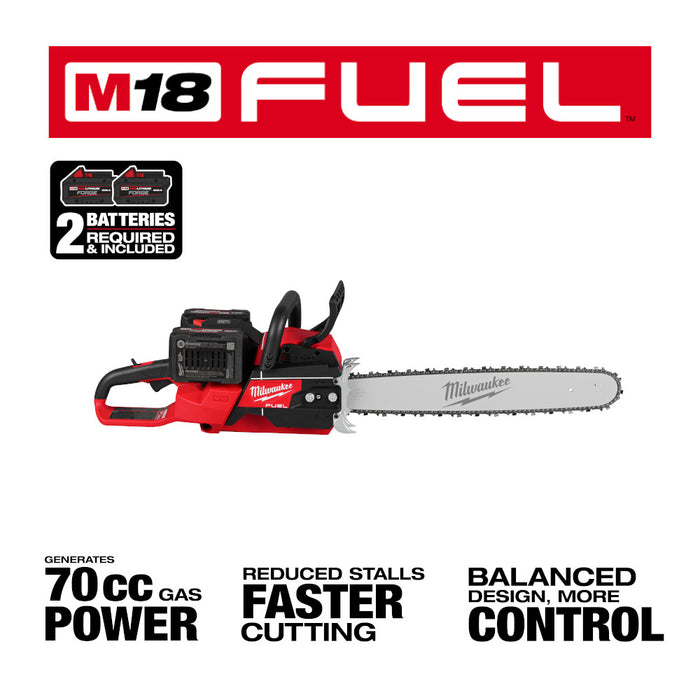 Milwaukee M18 FUEL™ 20" Dual Battery Chainsaw Kit