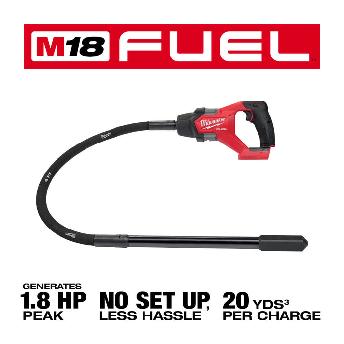 Milwaukee M18 FUEL™ 4ft Concrete Pencil Vibrator - Tool Only