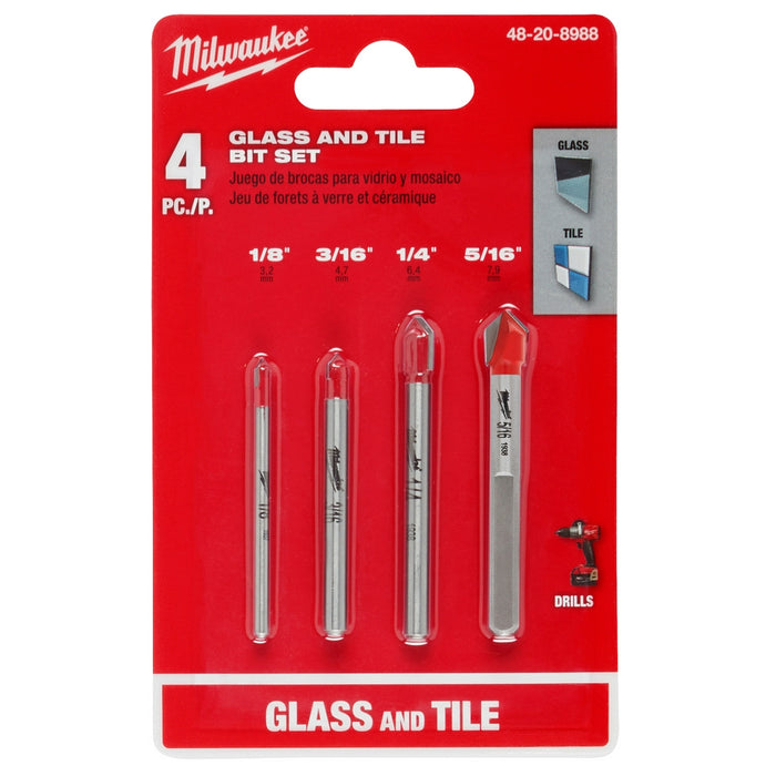 Milwaukee 4 pc. Glass and Tile Drill Bit Set