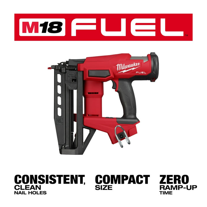 Milwaukee M18 FUEL™ 16 Gauge Straight Finish Nailer - Tool Only