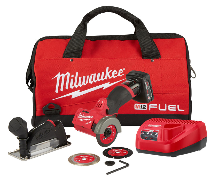 Milwaukee M12 FUEL Cordless 3" Compact Cut Off Tool Kit