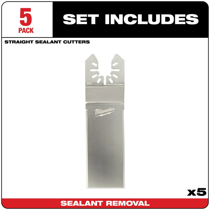 Milwaukee OPEN-LOK Wide Sealant Cutting Blades (5 Pack)