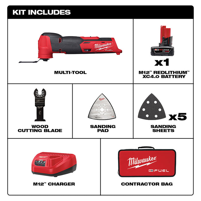 Milwaukee M12 FUEL Cordless Oscillating Multi-Tool Kit