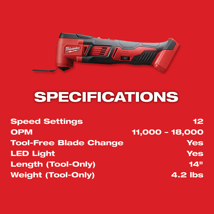 Milwaukee M18 Cordless Oscillating Multi-Tool - Tool Only