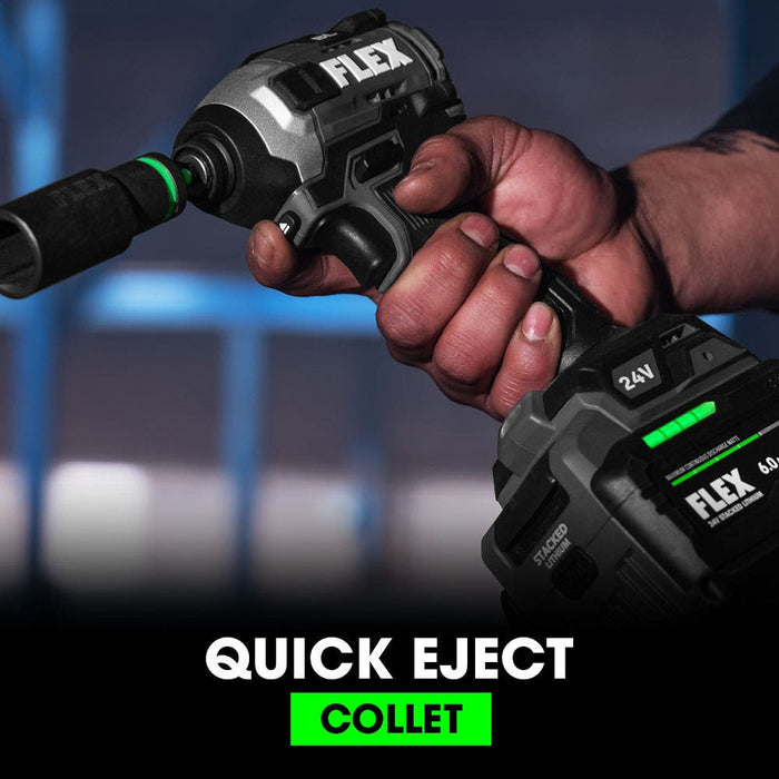 FLEX 24V Brushless 1/4" Quick Eject Multi-Mode Impact Driver Kit