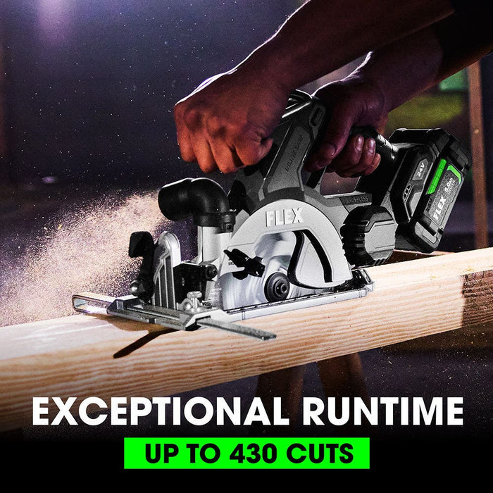 FLEX 24V Brushless 6-1/2" In-Line Circular Saw Kit