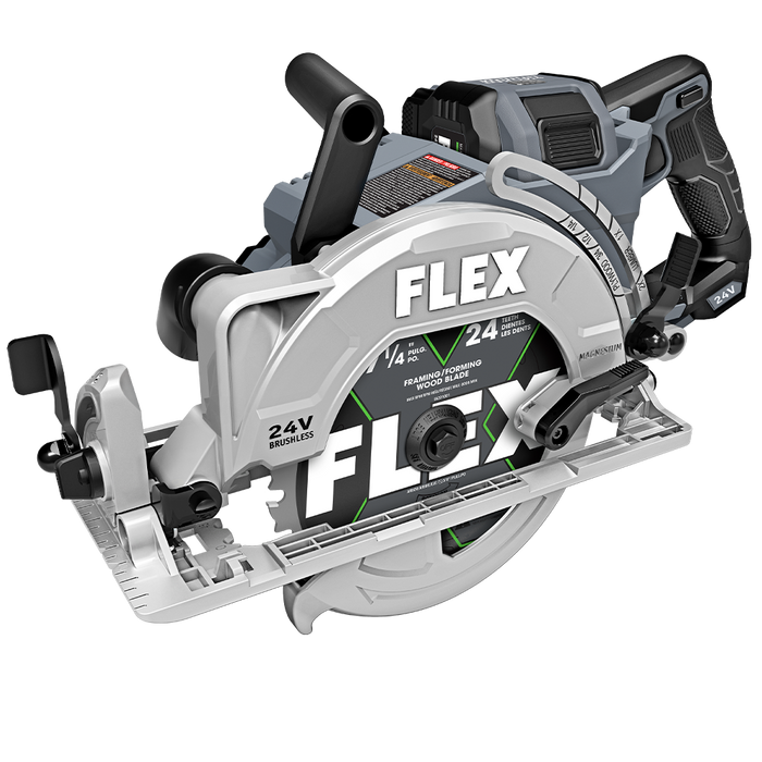 FLEX 24V Brushless 7-1/4" Rear Handle Left Sided Blade Circular Saw Kit