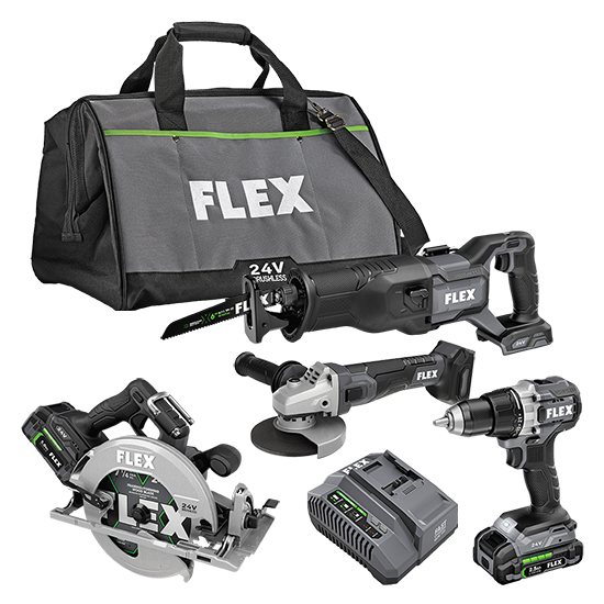 FLEX 24V Brushless 4-Tool Combo Kit