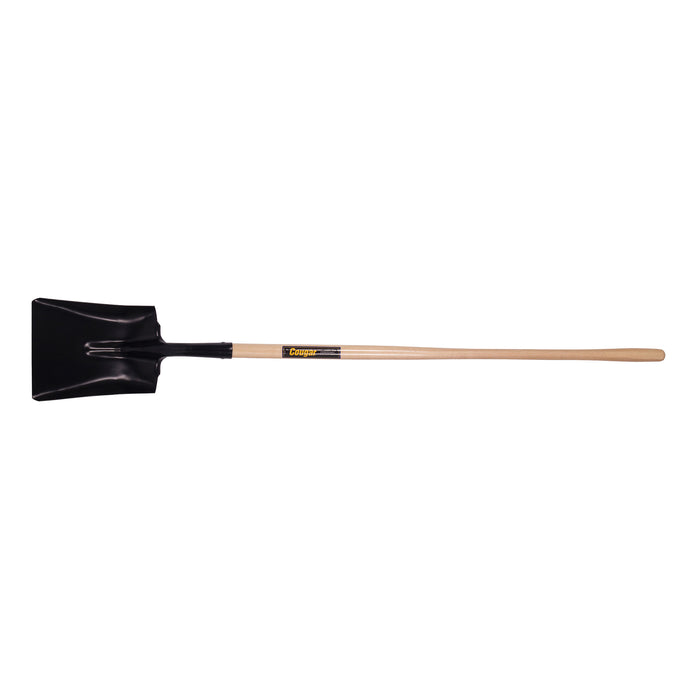 Cougar Long Wood Handle Square Point Shovel