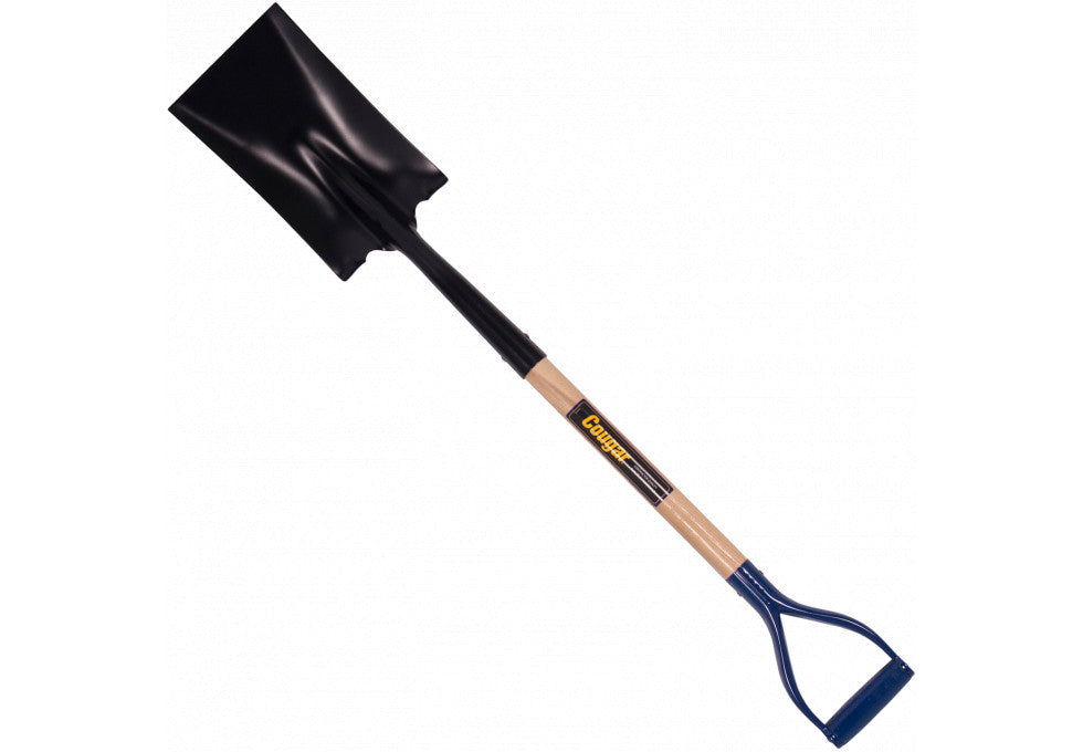 Cougar Short D-Handle Wood Drain Spade Shovel