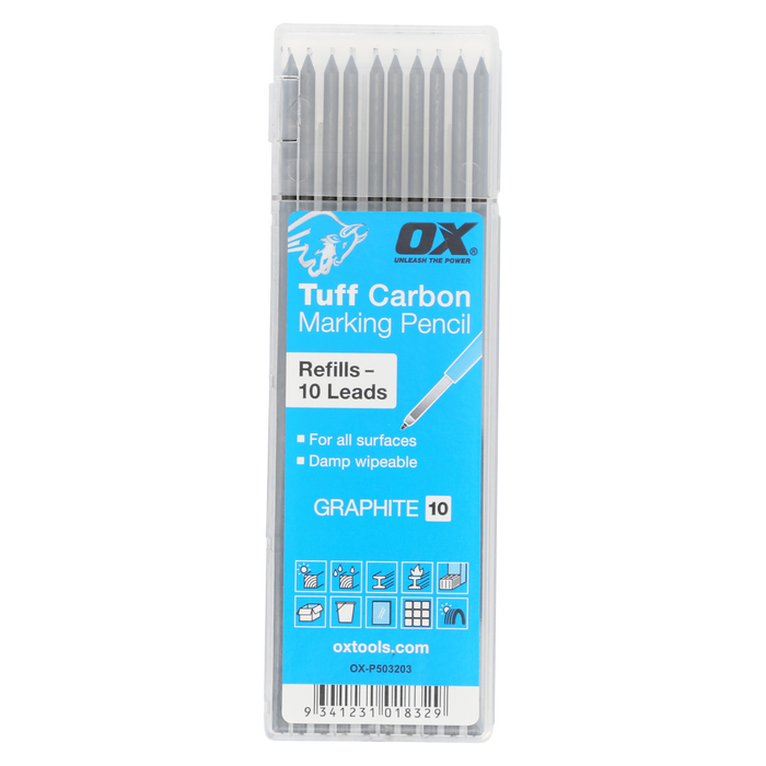 OX Pro 10PK Tuff Carbon Marking Pencil Leads