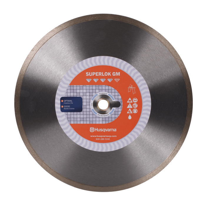 Husqvarna Superlok® GP Granite/Marble Diamond Blade - 0.095" x 14" x 1" Arbor