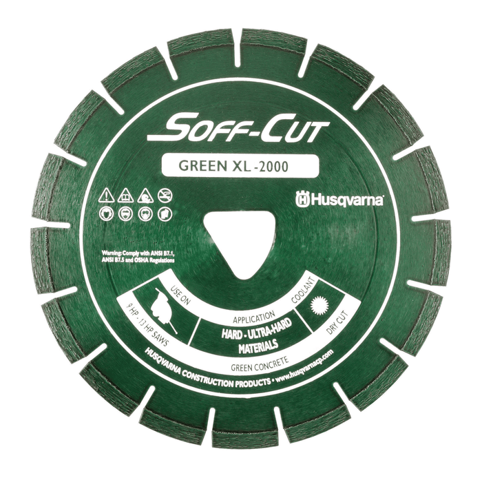 Husqvarna PV14-2000 Green Soff-Cut Diamond Paver Blade - 0.120" x 14"