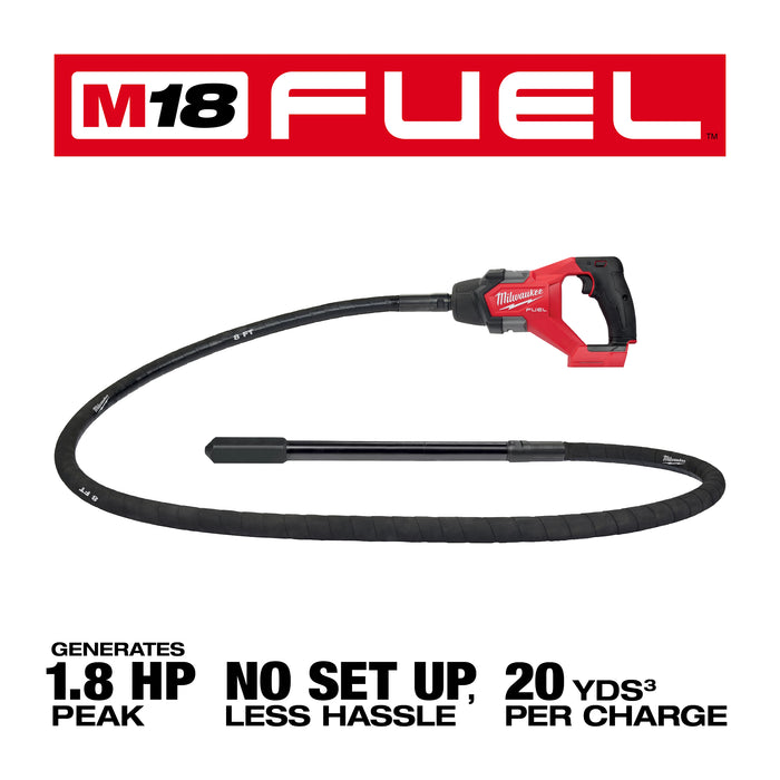Milwaukee Tool M18 FUEL 18-Volt Lithium-Ion Brushless Cordless 8 ft. Concrete Pencil Vibrator - Tool Only
