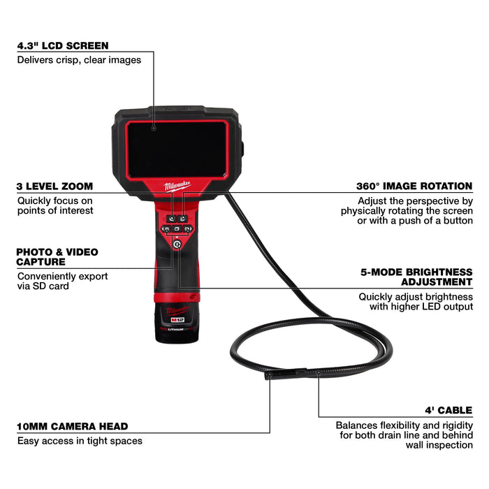 Milwaukee M12™ M-Spector™ 360 4' Inspection Camera