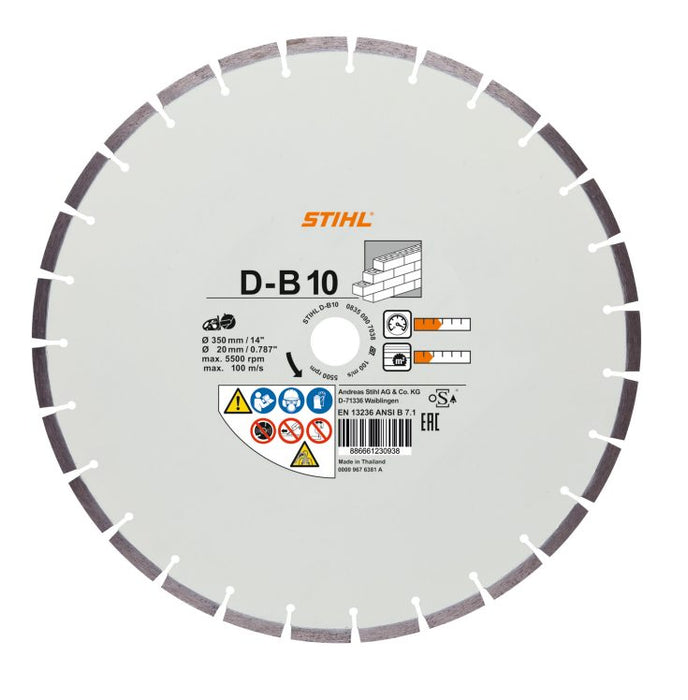 STIHL B10 Diamond Concrete Cutting Wheel - 9"