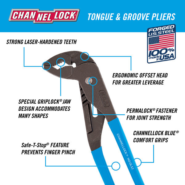 Channellock GRIPLOCK® Tongue & Groove Pliers