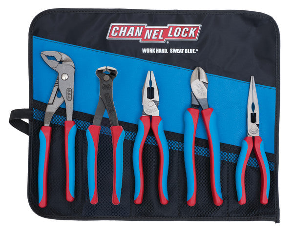 Channellock 5-Piece CODE BLUE® E SERIES® Plier Set With Tool Roll