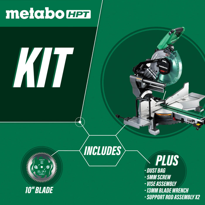 Metabo 36V MultiVolt 10" Dual Bevel Sliding Cordless Mitre Saw - Tool Only