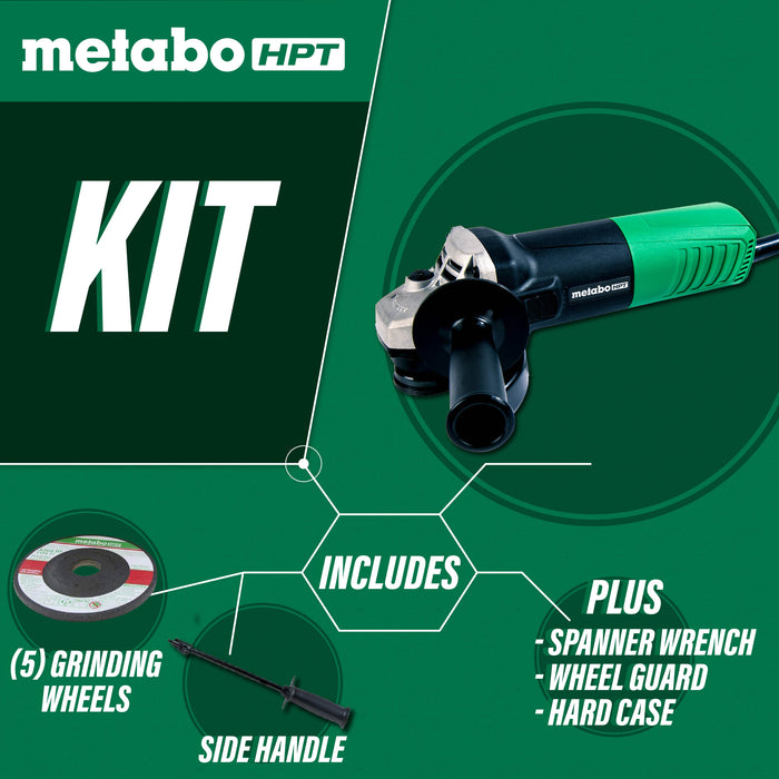 Metabo 4-1/2" Side Slide Switch Corded Grinder 6.4A