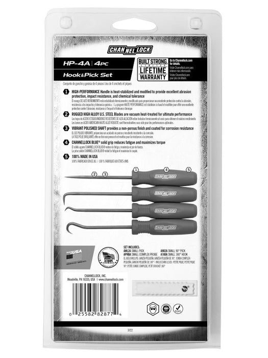 Channellock 4-Piece Precision Hook & Pick Set