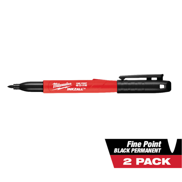 Milwaukee 2PK INKZALL Black Fine Point Marker