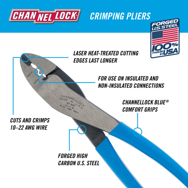 Channellock Crimping Pliers - 9.5"