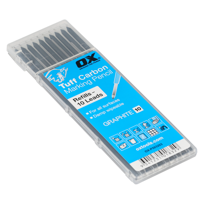 OX Pro 10PK Tuff Carbon Marking Pencil Leads