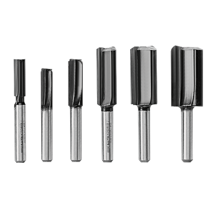 Bosch 6 pc. Carbide-Tipped Groove Cutter Router Bit Set - 1/4