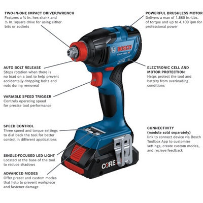 Bosch 18V 2-Tool Impact Driver and Hammer Drill Combo Kit