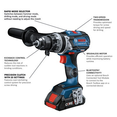 Bosch 18V 2-Tool Impact Driver and Hammer Drill Combo Kit