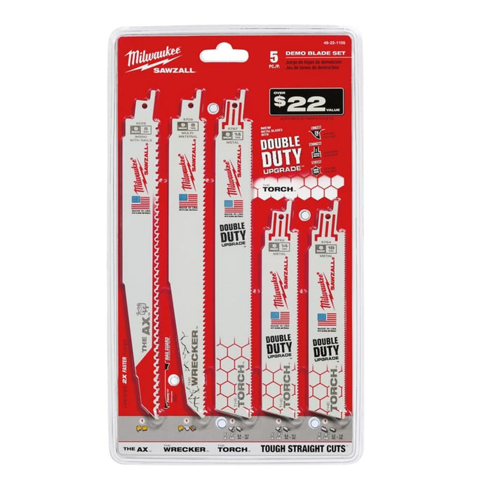 Milwaukee 5 pc. SAWZALL™ Demolition Bi-Metal Blade Set