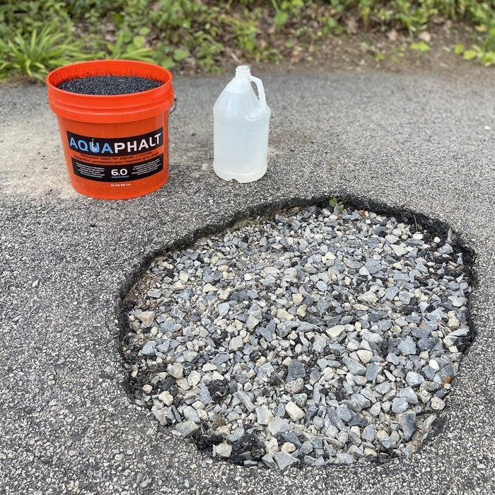 Aquaphalt 6.0 (Medium) - Permanent Asphalt Pothole Repair - 50 lbs Pail